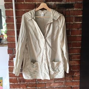 Linen field coat jacket